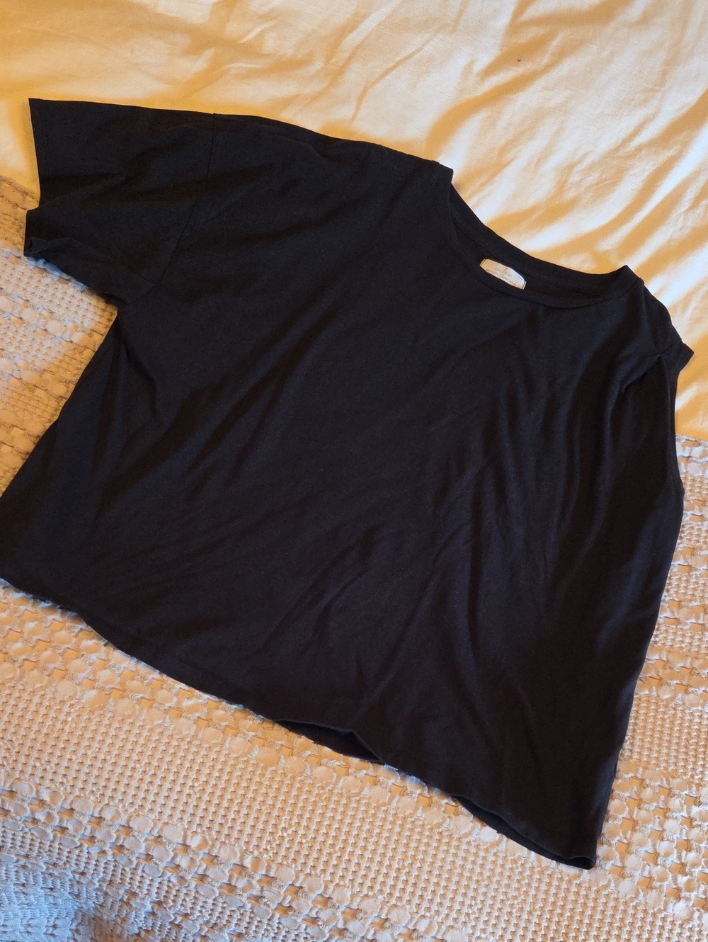 OAK + FORT Black Short Sleeve Relaxed Tee